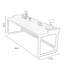 Bureau rectangulaire en bois massif brun clair-484080883-484080838