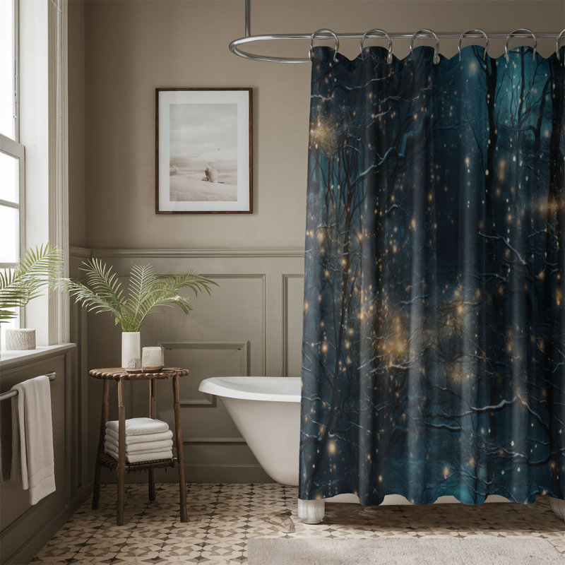Night Magic - Premium Shower Curtain, 74"H x 71"W