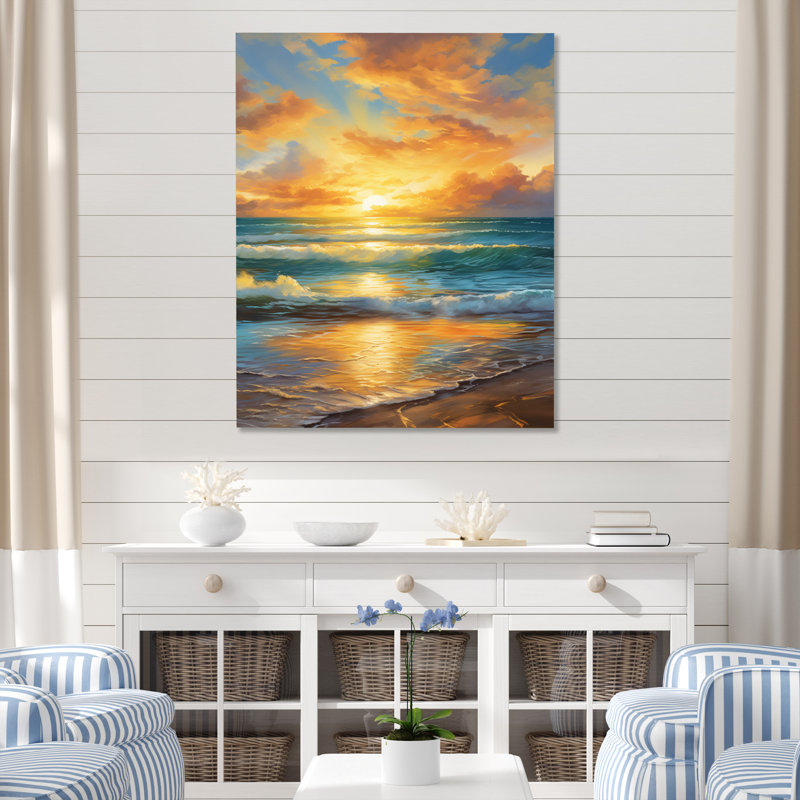 «Beach Photo Sunlit Horizons» sur toile, L 12 po x H 20 po, Toile tendue