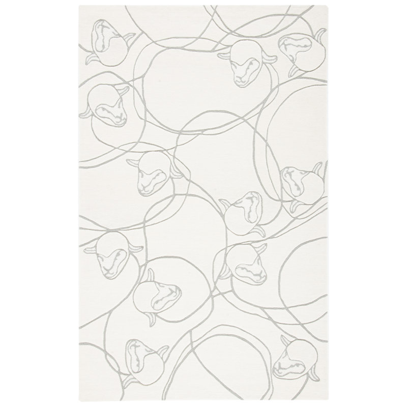 Tapis en laine touffeté à la main Ardo, Rectangle 4 pi x 6 pi