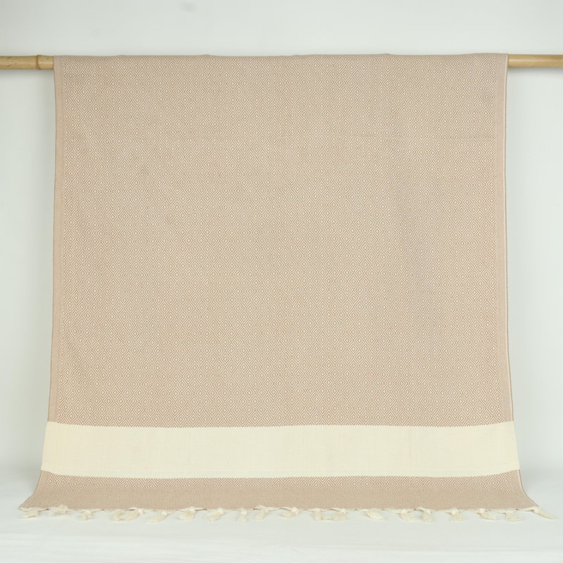 Serviettes de bain et essuie-mains en coton turc, Largeur de la serviette de bain: 38 po, Brun laiteux
