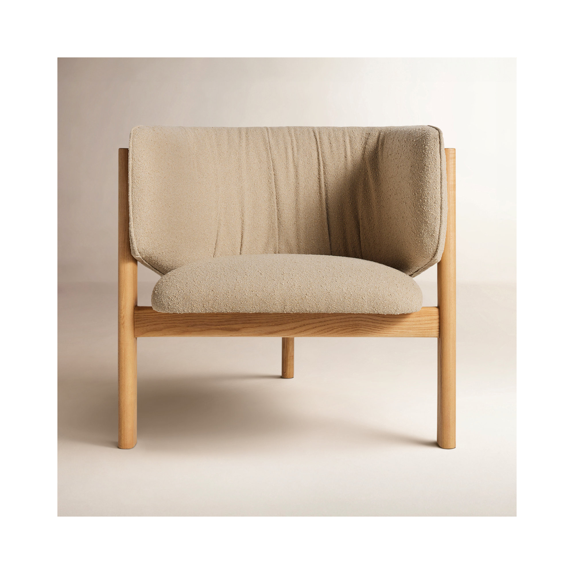 All In Upholstered Accent Chair, Natural, Kelso Camel