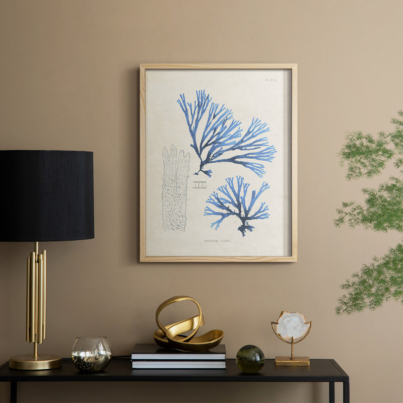 " Blue Marine Algae V ", 21" H x 17" W