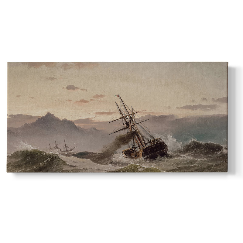 Série nautique-CCCCXCII- Toile tendue avec châssis - Prêt à accrocher, H 16 po x l 32 po