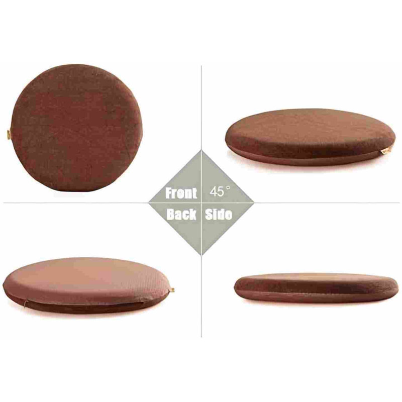Coussin de siège en mousse à mémoire de forme antidérapant pour coussin de chaise rond 13 po
