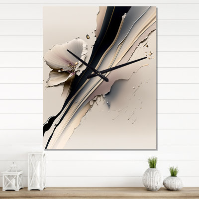 Horloge murale fleur d'orchidée hyperréaliste IV