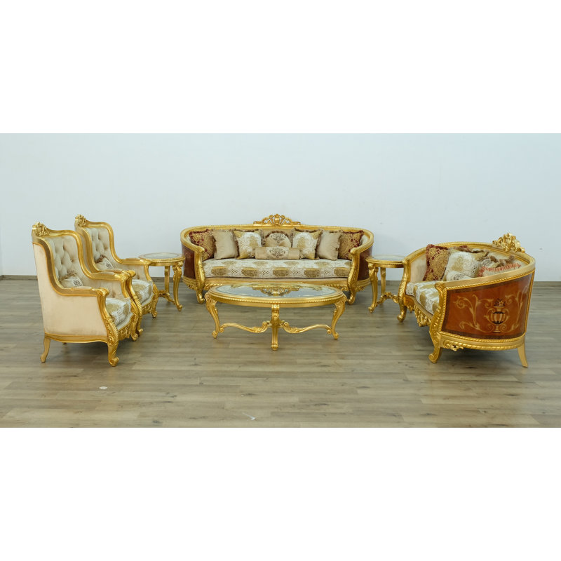 Sofa, Gold, 44.5" H x 105" W x 37.5" D