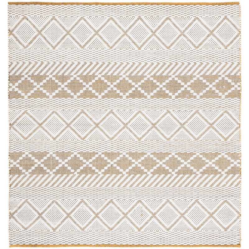 Natura Hand Woven Wool Moroccan Rug, Square 6'