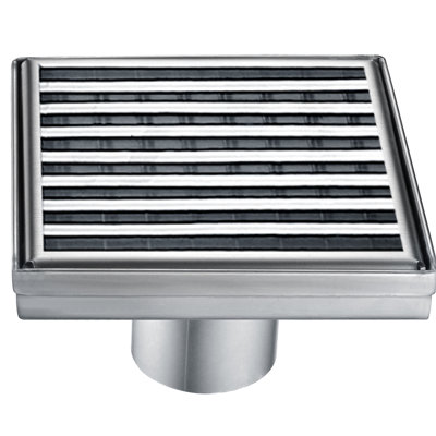 Wheaton River Series Stainless Steel Square Linear Floor Shower Drain