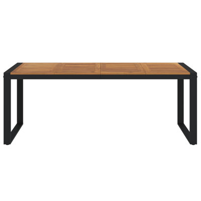 Naal Rectangular Metal Outdoor Dining Table , cm W cm D
