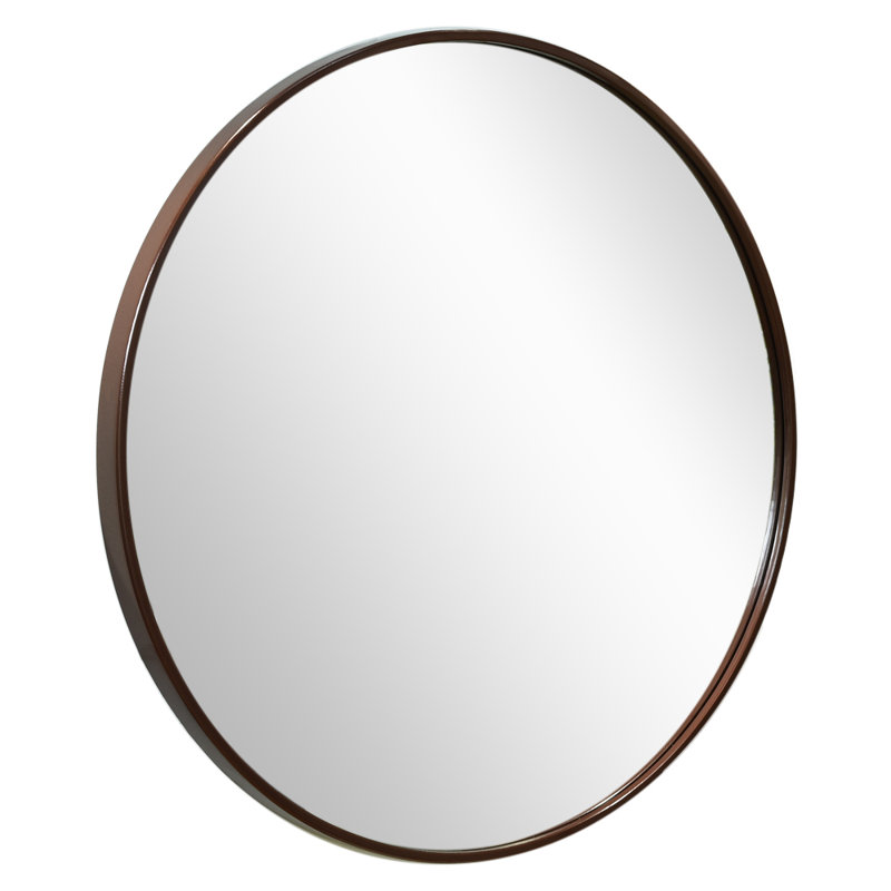 Catalayah Metal Round Wall Mirror, 36" H x 36" W, Gold