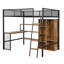 Lit mezzanine en métal avec bureau intégré