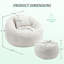 Modern Bean Bag Chair With Ottoman, Pillow-556237125