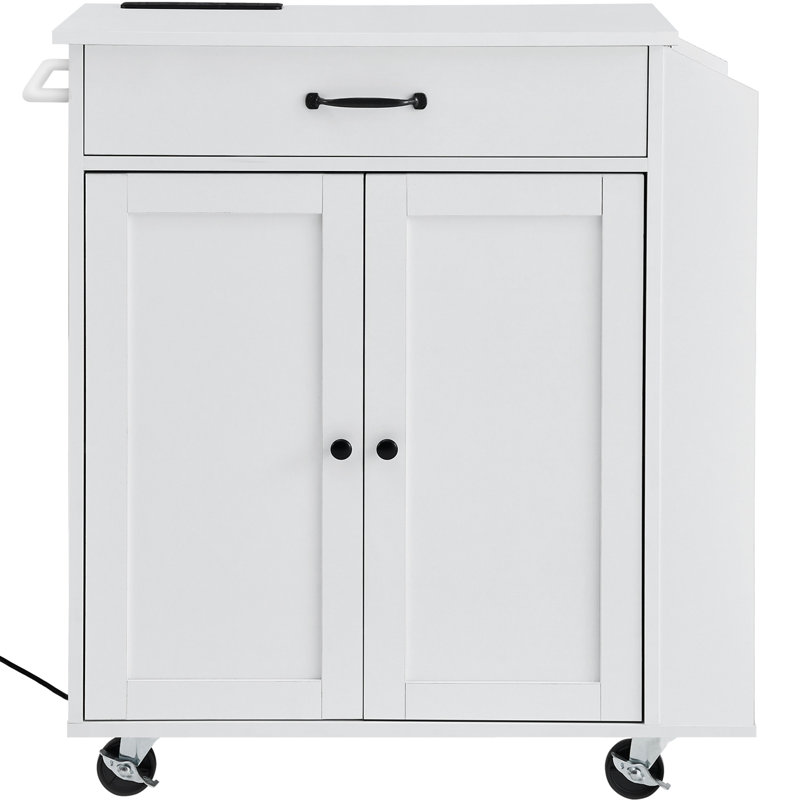 Armoire de rangement sur roulettes avec station de charge