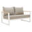 Sofa Taupe & White