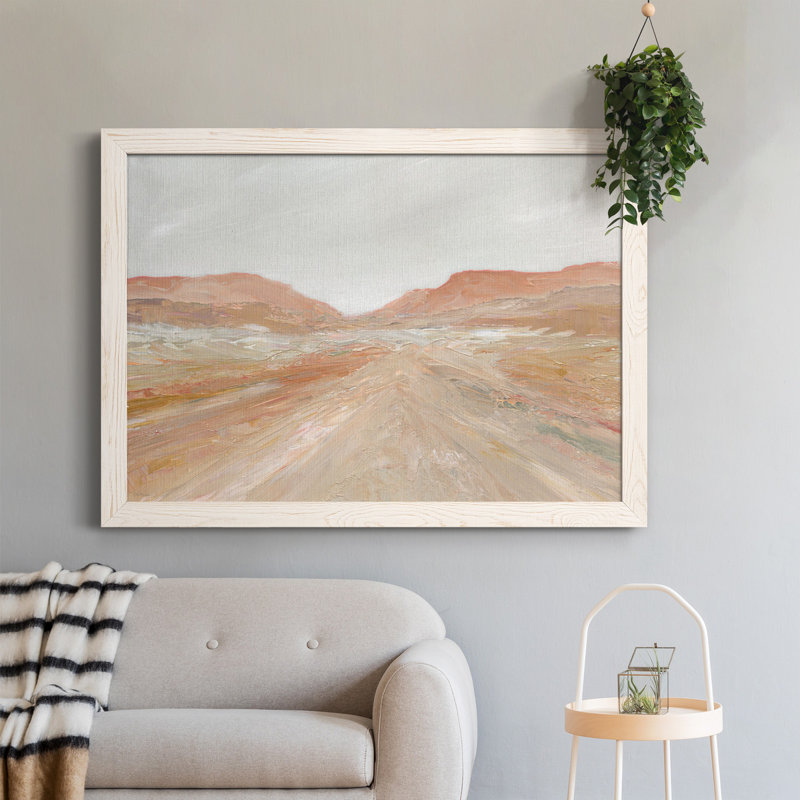 Road to Sedona - Peinture sur toile encadrée, H 31 po x l 44 po x P 0,75 po, Blanc