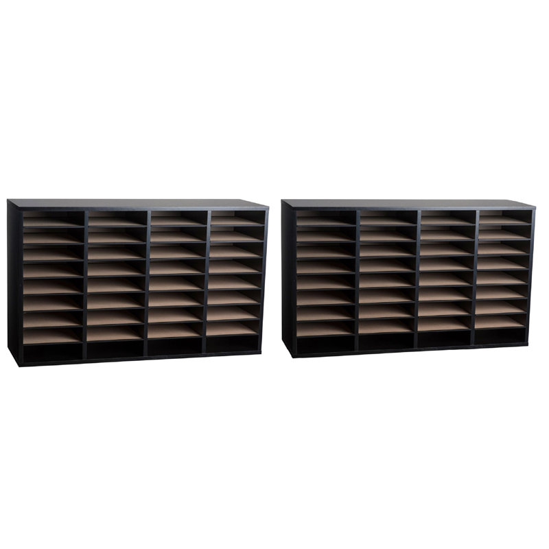 Organisateur de documents en bois, Noir