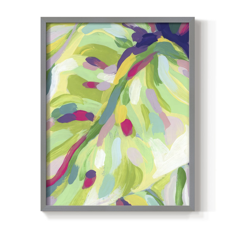 «Bright Tropical Abstraction I», Gris, H 11 po x l 9 po