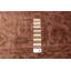 Tapis chocolat noué à la main de conception unique 2 pi 6 po x 9 pi 7 po