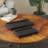 Violanda Marble Minimalistic Slim Textured Decor Black Tray Set-788048114
