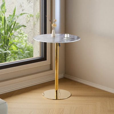 31.5"Tulip BAR Table Mid-Century BAR Table For 2-4 People With Round Mdf Table Top, Pedestal BAR Table