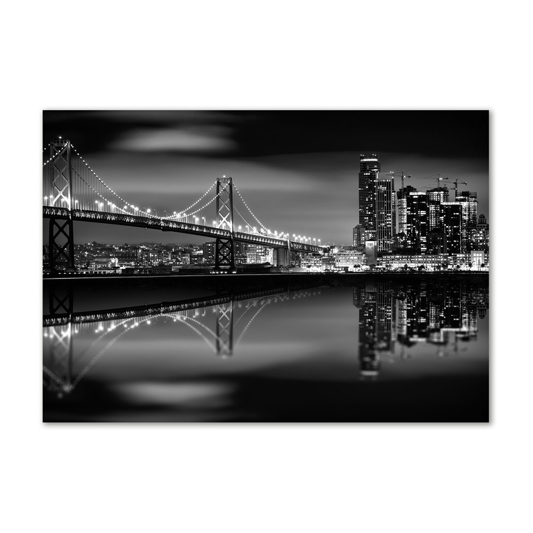 San Francisco By Night - Wrapped Canvas Print