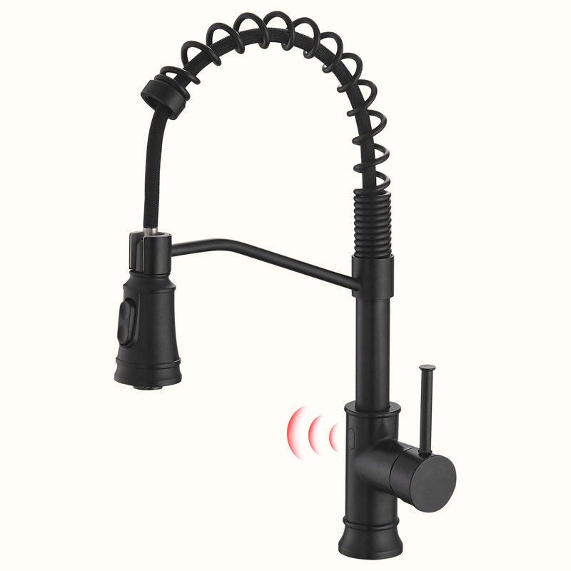 HOOSENG Pull Down Touchless Kitchen Faucet, Matte Black