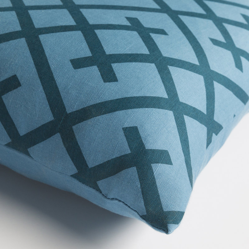 Ethiopia Kenya Geometric Throw Pillow, Light Gray/Dark Gray, Down Blend