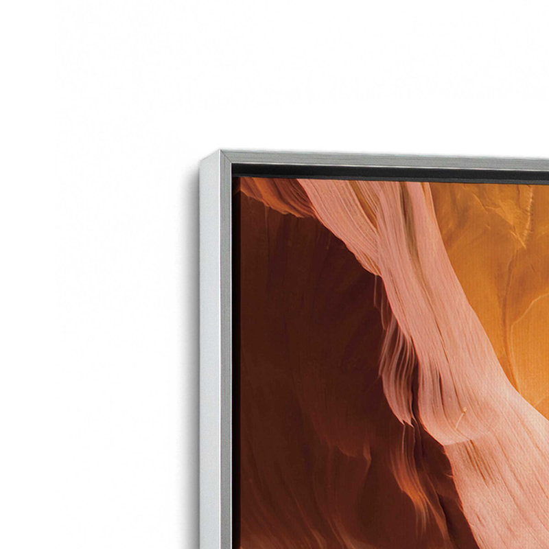 Dance of Sandstone Light , 12.75" H x 18.75" W x 1.75" D, Polished Chrome Floater Framed