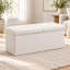 Banc ottoman de rangement pliable avec espace de rangement, repose-pieds en similicuir, peut supporter jusqu'à 300 kg, idéal pour le salon ou la chambre.-1152017689