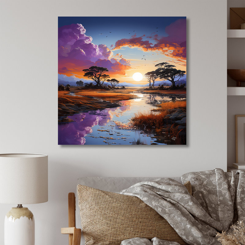 «Charmant Dessert Sky At Sunset», reproduction sur toile, Toile tendue, H 30 po x l 30 po x P 1 po
