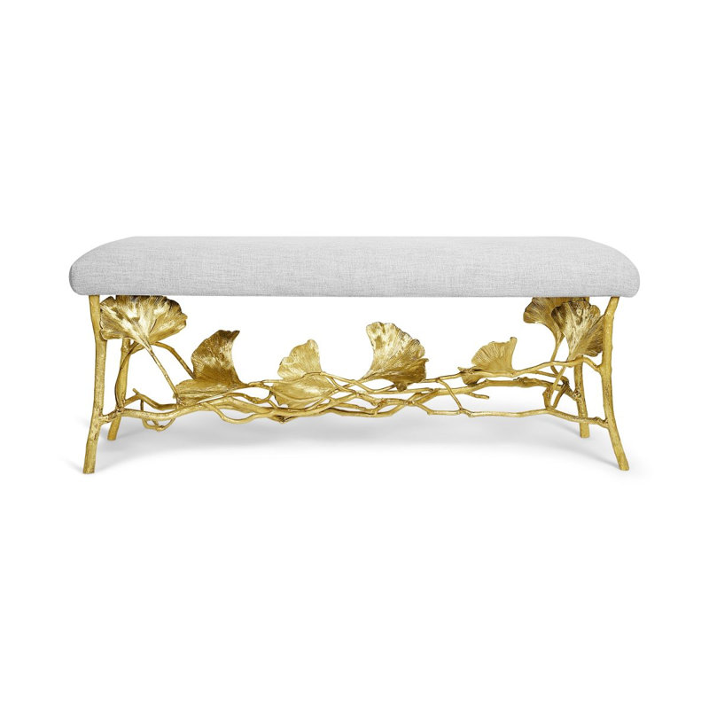 Golden Ginkgo Upholstered Bench