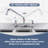 10" 2-Handle Wall Mounted Commercial Standard Kitchen Faucet with Swivel Spout In Chrome