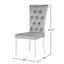 2 chaises d'appoint rembourrées en velours gris avec pieds - Design moderne pour une salle à manger élégante avec 2 chaises en velours