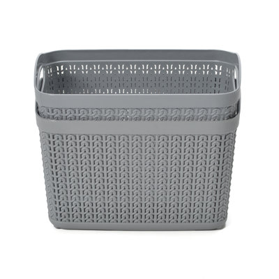 Plastic 2 Piece Basket Set