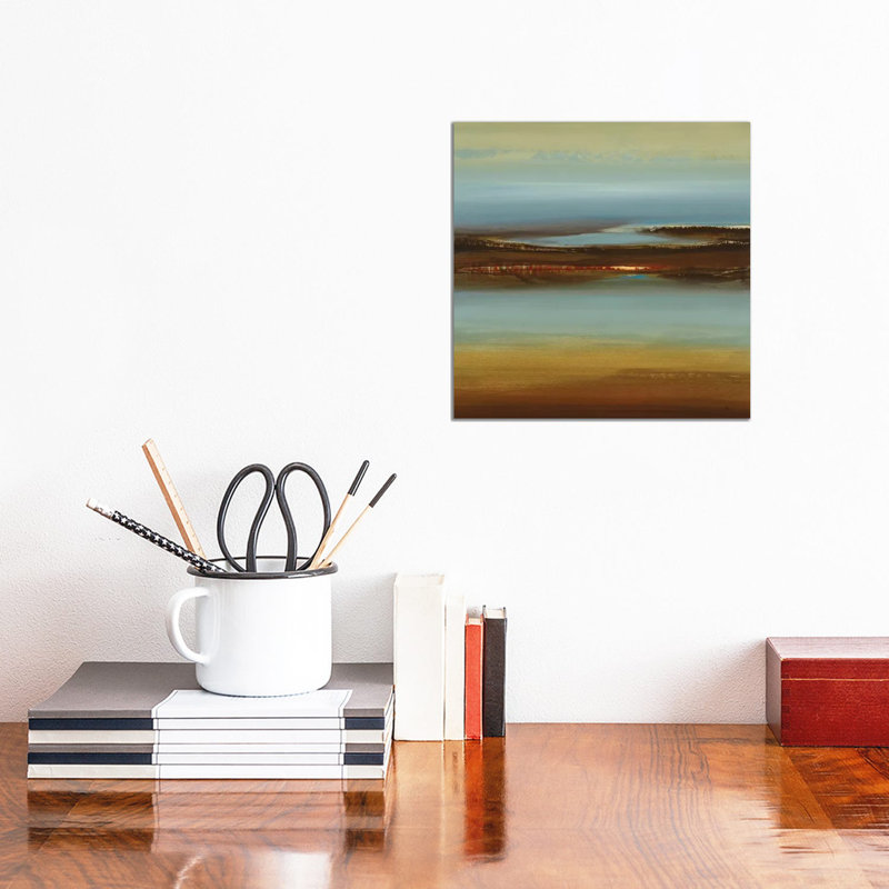 Zen Land by Lisa Ridgers - Wrapped Canvas Painting, 30.48 cm H x 30.48 cm W