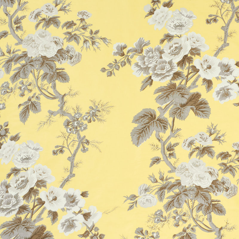 Tissu Pyne Hollyhock, Bouton d'or
