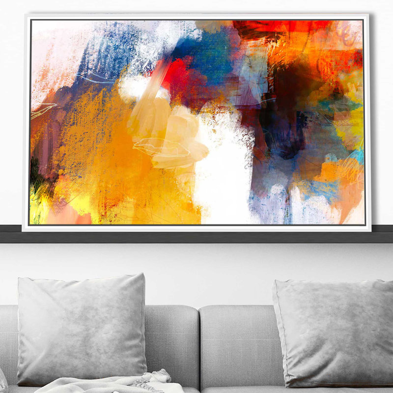 It''s A Party I - Painting, White Floater Frame, 31.5" H x 51.5" W x 2" D