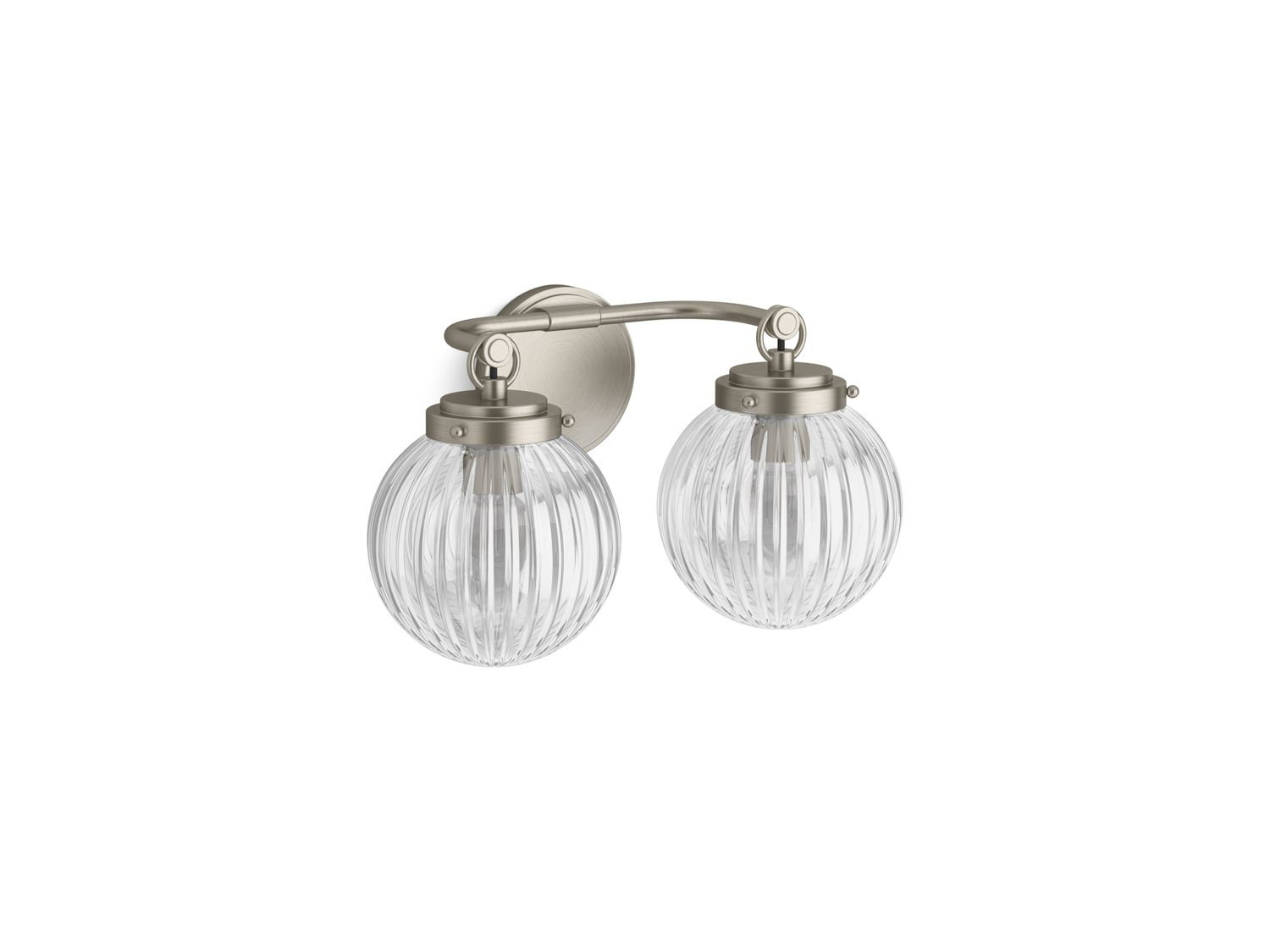 Kohler Embra 2-Light Armed Sconce, Brushed Nickel
