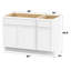Base de meuble-lavabo simple 54 po seulement-96922997