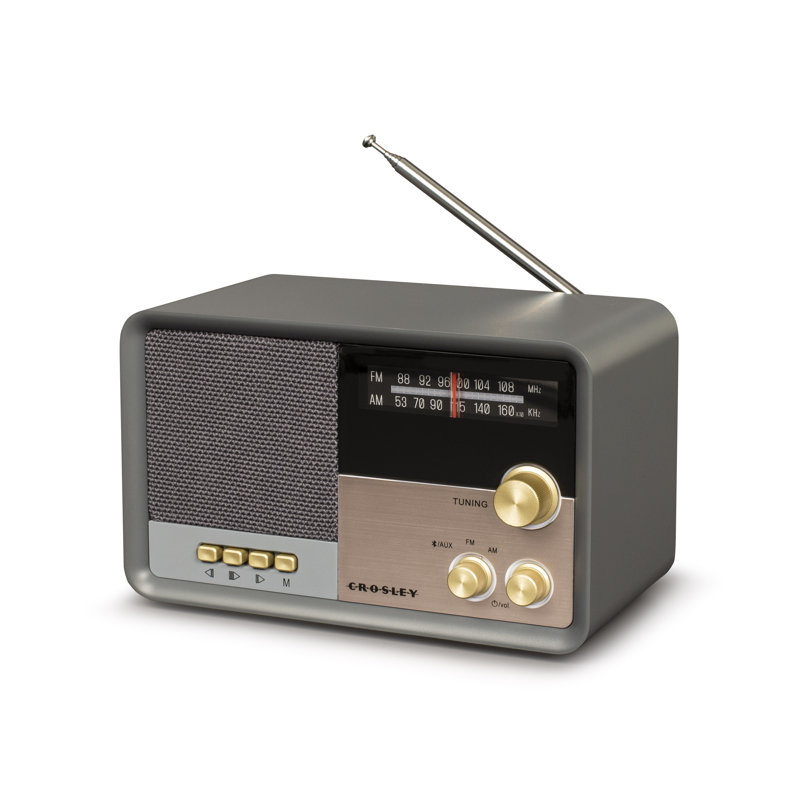 Tribute Decorative Radio with Bluetooth, Charcoal