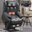 Fauteuil inclinable à deux moteurs gris Leatherair-1376174130