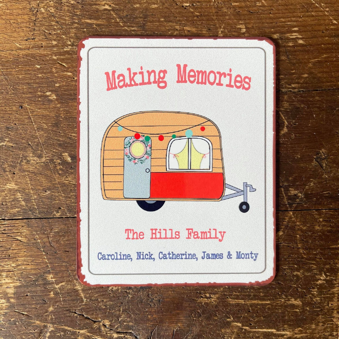 Family Caravan Making Memories Custom Metal Wall Décor