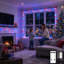 Guirlande lumineuse à DEL 8 lumières pour l'extérieur, rouge, blanc et bleu avec télécommande et imperméable