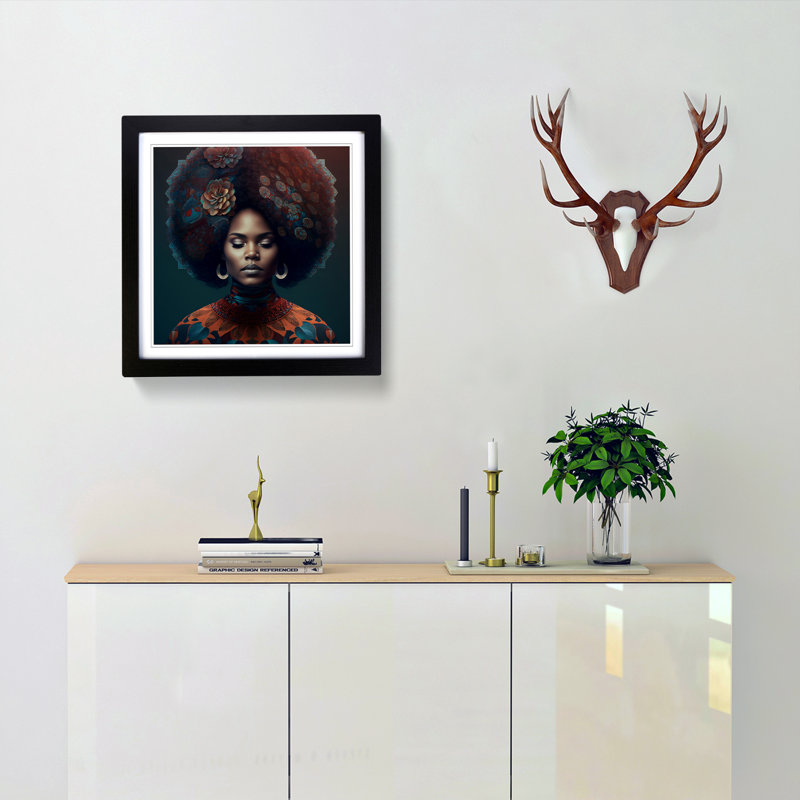 Single Picture Frame Print on Wood, Black Framed