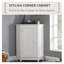 Armoire de salle de bain d'angle avec tablette réglable-596115059