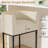 Stylish Barrel-Back Bar Stool with Cushioned Seat and Black Metal Frame (Set of 6)-2082692496-2082692499