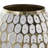 Metal Geometric Dot Geometric Gold Decorative Vase with White Accents