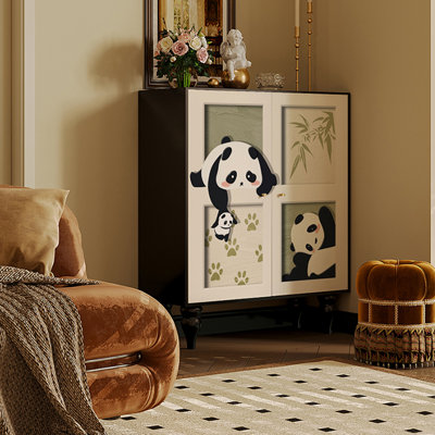 Modern Simple Cream Style Shoe Cabinet 17 Pair Shoe Storage Cabinet