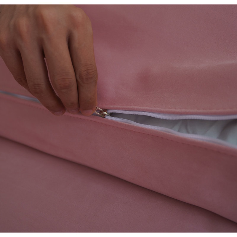 Elephant Ears Pink Sofa, 29.53" H x 102.36" W  x 45.28" D, 3
